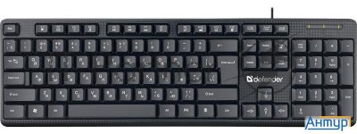 Клавиатура проводная Defender Daily Hb-162 Ru Black (usb, 104+fn кл.) (45162)
