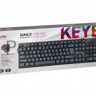 Клавиатура проводная Defender Daily Hb-162 Ru Black (usb, 104+fn кл.) (45162)