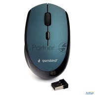 Gembird Musw-354-b {Мышь беспроводная, синий, бесш.клик, Soft Touch, 3кн.+колесо-кнопка, 2400dpi, 2,