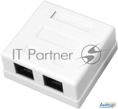 Розетка компьютерная 2-м ОП Rj45 Cat.5e бел. Rexant 03-0151