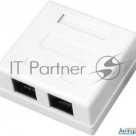 Розетка компьютерная 2-м ОП Rj45 Cat.5e бел. Rexant 03-0151