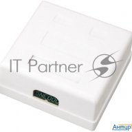 Розетка компьютерная 2-м ОП Rj45 Cat.5e бел. Rexant 03-0151