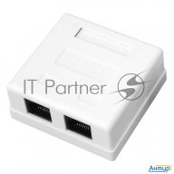 Розетка компьютерная 2-м ОП Rj45 Cat.5e бел. Rexant 03-0151