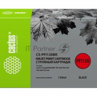 Картридж струйный Cactus Cs-pfi120bk черный (130мл) для Canon Imageprograf Tm-200/tm-205/tm-300/tm-3