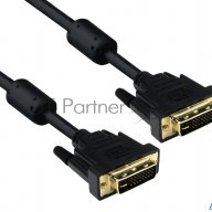 Кабель Dvi Dual Link (25m-25m) 1.8м Exegate, 2 фильтра, позолоченные контакты