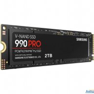 Твердотельный диск 2tb Samsung 990 Pro, M.2, Pci-e 4.0 X4, Tlc 3d Nand [r/w - 7450/6900 Mb/s] /eu
