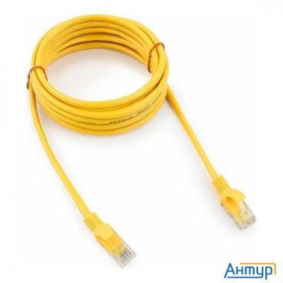 Патч-корд Utp Cablexpert Pp12-3m/y кат.5e, 3м, литой, многожильный (жёлтый)
