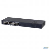 Неуправляемый 24-портовый коммутатор Dahua Dh-sf1024 24xrj45 100mb, коммутация 4.8 Гбит/с, Mac-табли