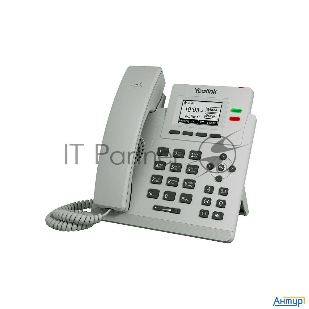 Телефон Yealink Sip-t31p, цвет светло-серый, 2 аккаунта, Poe, шт