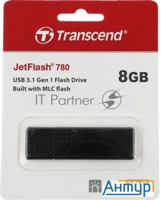 Флеш Диск Transcend 8gb Jetflash 780 Ts8gjf780 Usb3.0 черный/серебристый