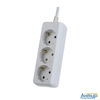 Perfeo Сетевой удлинитель с заземлением "powermate",pf_a4686 (1,5м, 3 розетки, белый (pf-pe-3/1,5-w)