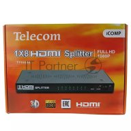 Разветвитель Hdmi 1=>8 Telecom  <tts5030>, каскадируемый , 1.4v+3d