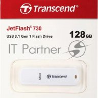 Флеш Диск Transcend 128gb Jetflash 730 Ts128gjf730 Usb3.0 белый