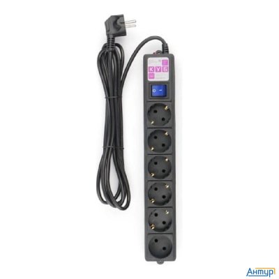 Power Cube Фильтр-удлинитель 3м 6 р 16А Spg6-b3m (21888), черный