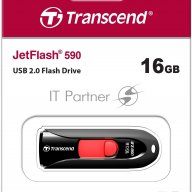 Флеш Диск Transcend 16gb Jetflash 590 Ts16gjf590k Usb2.0 черный
