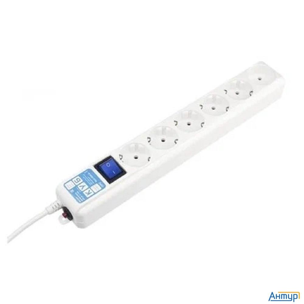 Powercube Фильтр-удлинитель Pro (spl6-16-p-3М) 3.0м, 6 розеток,16А, белый