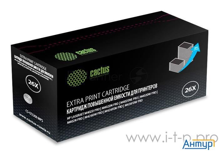 Тонер Картридж Cactus Cs Cf226x Mps черный  12000стр.  для Hp Lj M402d/m402n/m426dw/m426fdn/m426fdw