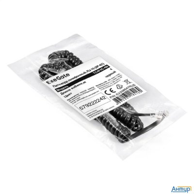 Exegate Ex298647rus Патч-корд телефонный Exegate Tc4p4c-4m (шнур для телефонной трубки, витой, Rj-10