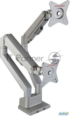 Кронштейн Arm Media Lcd-t36 Silver, 4 шт/уп. Кр. алюм. настол. для 2-х мон. 15"-34", Max 2х9 кг, нак
