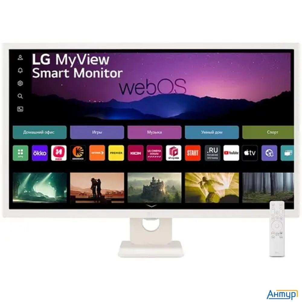 Lcd Lg 31.5" 32sr50f-w Smart Monitor {ips 1920x1080 60hz 5ms 250cd 16:9 1200:1 178/178 2x5w 2xhdmi U