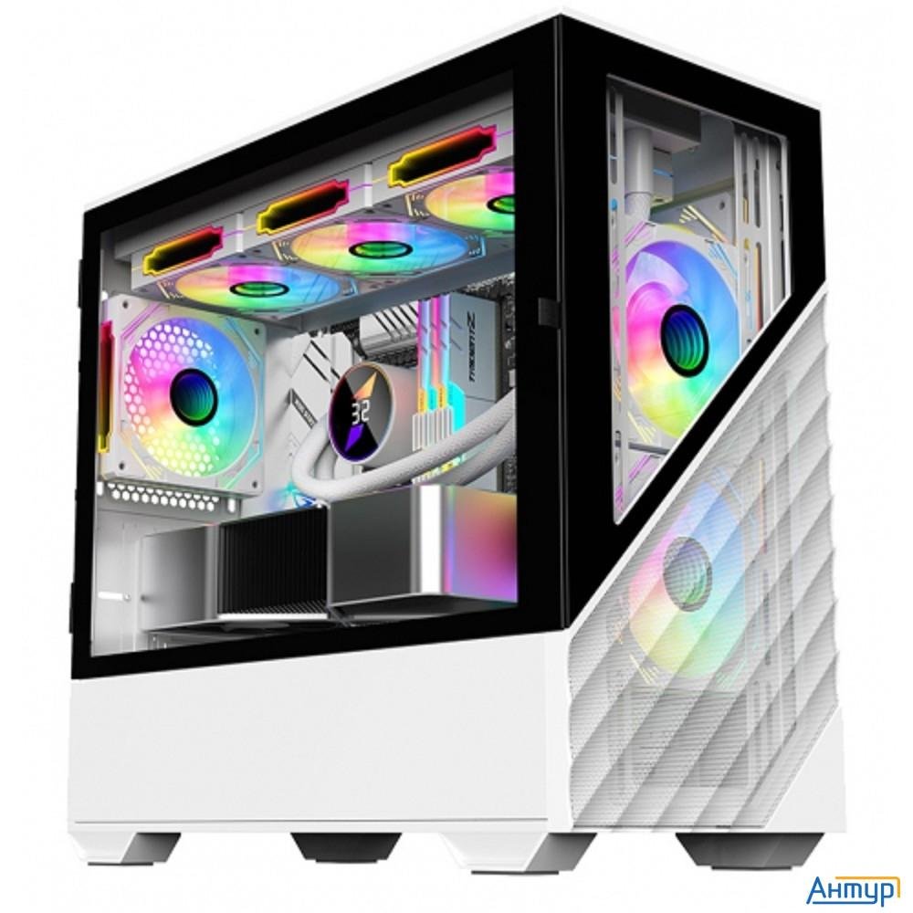 1stplayer Dk D7 White / Matx / 3x120mm Led Fans / D7-wh-3f1-w