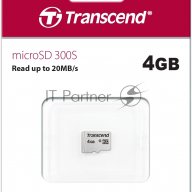 Флеш карта Microsd 4gb Transcend Microsdhc Class 10, (без адаптера), Tlc