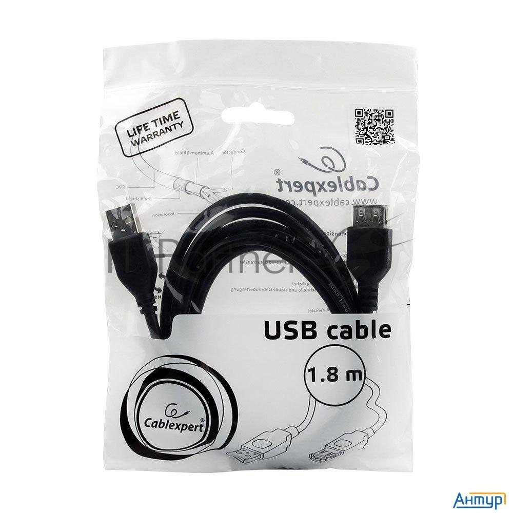 Кабель Gembird Pro Ccp-usb2-amaf-6 Usb 2.0 кабель удлинительный 1.8м Am/af  позол. контакты, пакет