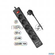 Сетевой фильтр Defender 1.8m Dfs 751 5outl. 99751
