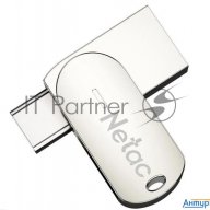 Флеш Диск Netac U785 16gb <nt03u785c-016g-30pn>, Usb3.0+typec, металлическая