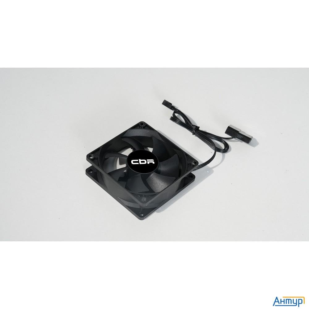 Cbr Вентилятор для корпуса Cbr-cf-8025-1600b, 80*80*25мм, 3-pin+molex, 1600 Rpm, 30 Cfm, 24.6 Dba