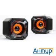 Акустич. система 2.0 Gembird Spk-405, пассив. излучатели, черный, 5 Вт, рег. громкости Usb-питание