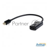 Переходник Minidisplayport - Hdmi, Cablexpert A-mdpm-hdmif-02, 20m/19f, кабель 15см, черный, пакет