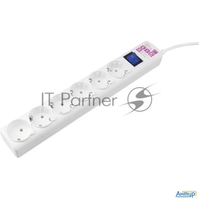 Сетевой фильтр Power Cube  Pc 3м 6розеток, бел. 16А, Spg6-a1