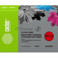 Картридж струйный Cactus Cs-pfi120m пурпурный (130мл) для Canon Imageprograf Tm-200/tm-205/tm-300/tm