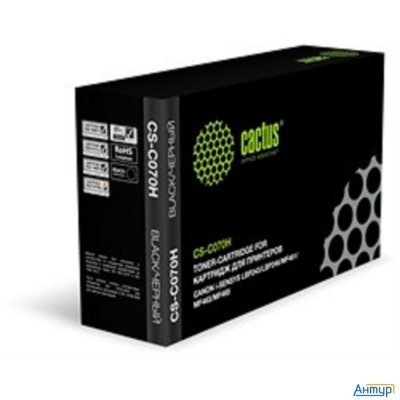 Картридж лазерный Cactus Cs-c070h 070h черный (10200стр.) для Canon I-sensys Lbp243/lbp246/mf461/mf4