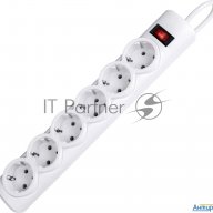 Сетевой фильтр Defender Dfs 151 1,8 м, белый, 6 розеток  99489