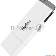 Флеш Диск Netac U185 32gb  Nt03u185n 032g 30wh , Usb3.0, с колпачком, пластиковая белая