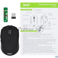 Мышь Acer Omr050 черный оптическая (1600dpi) беспроводная Bt/radio Usb (8but)