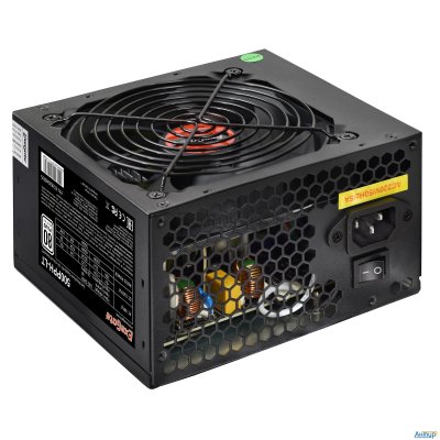 Блок питания БП 500w Exegate 500pph-lt, 80+, Atx, Black, Apfc, 12cm, 24p, (4+4)p, 5*sata, 3*ide