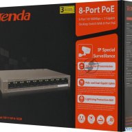 Коммутатор Tenda Tef1110p-8-102w 8port 100m 8poe