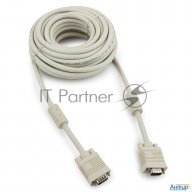 Кабель Gembird/cablexpert Cc-ppvga-10m, Кабель Vga Premium ,  15m/15m, 10м, серый, тройной экран, фе