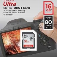 Флеш карта Sdhc 16gb Class10 Sandisk Sdsdunc-016g-gn6in Ultra 80