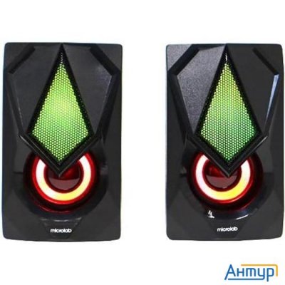 Microlab B25 черный {3 Вт X2, Гармонические искажения: < 0,5% (1 Вт 1 кГц), Частотная характеристика
