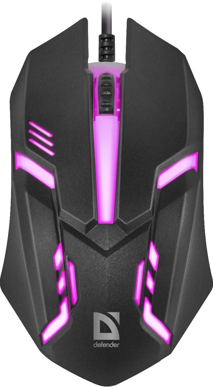 Defender Cyber Mb-560l [52561] (Проводная оптическая мышь, 7 цветов, 3 кнопки,1200dpi, белый)