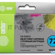 Картридж струйный Cactus Cs-c9372 №72 фото пурпурный (130 мл.) для Hp Dj T610/t620/t770/t1100/t1100/