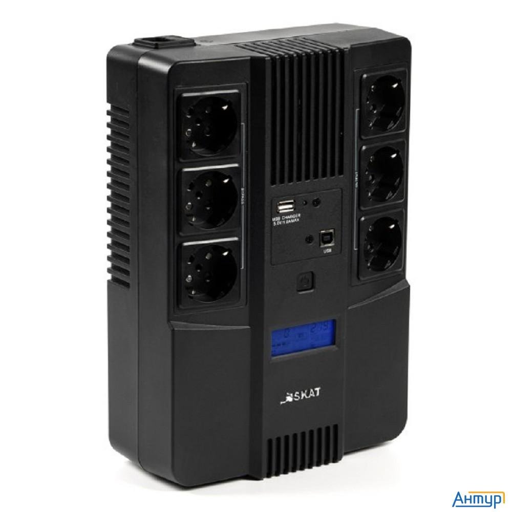 ИБП Бастион Skat-ups 800-aid-in-1x9 220В 480Вт дисплей 1АКБ 9Ач внутр. меандр. (8935)