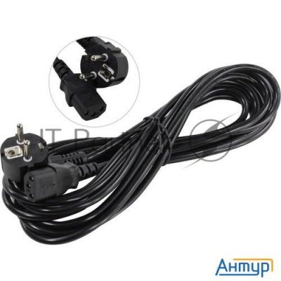 Кабель питания Exegate Power Pc-5p (Евровилка угловая Schuko->С13) Vde-250v-3*0.75-cu, 10a, 5м