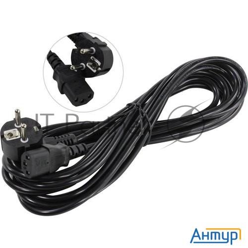 Кабель питания Exegate Power Pc-5p (Евровилка угловая Schuko->С13) Vde-250v-3*0.75-cu, 10a, 5м