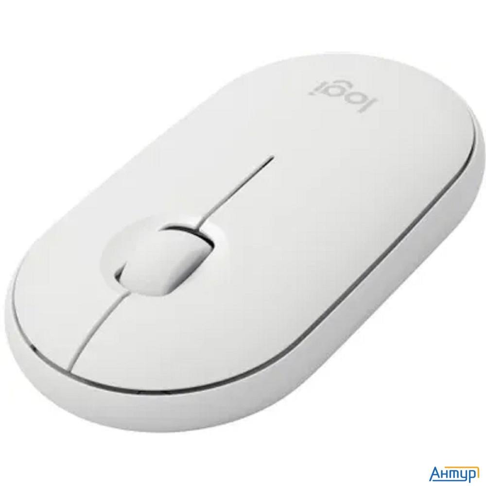 910-005716/910-005541 Мышь Logitech Pebble M350 белый оптическая (1000dpi) Silent беспроводная Bt Us