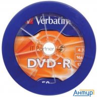 Диск Dvd-r Verbatim 4.7gb 16x Cake Box (50шт) (43731)
